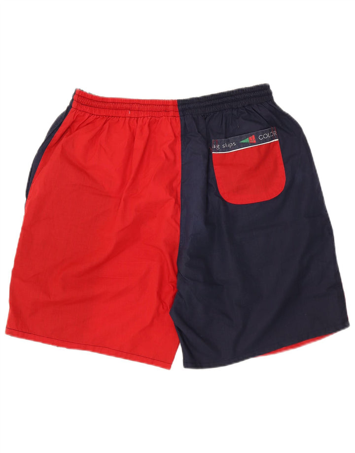 Pantalones cortos deportivos gráficos vintage para hombre XL Poliéster color block multicolor