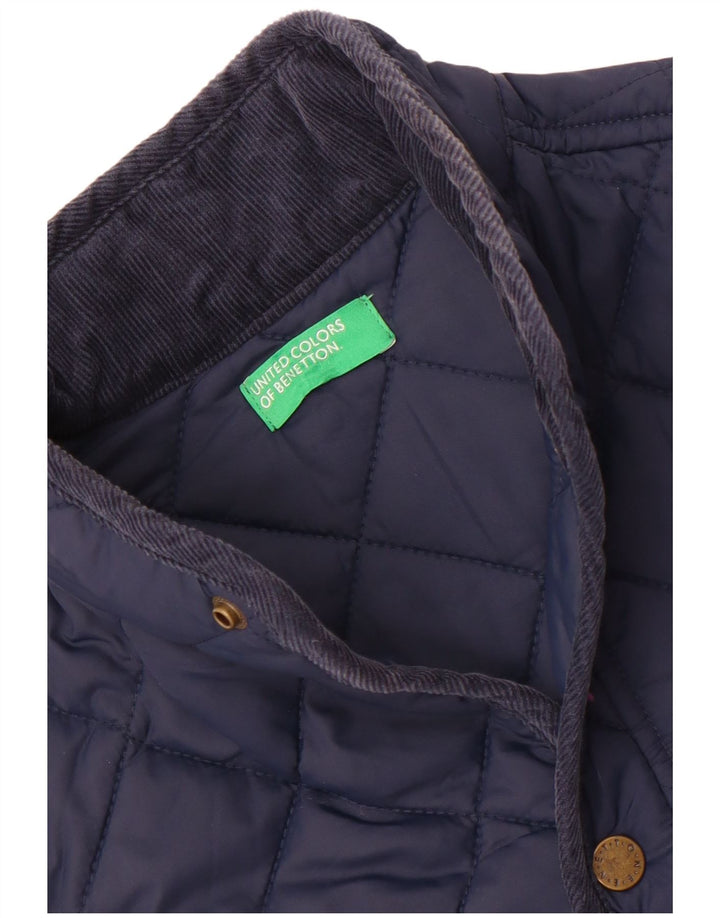 Benetton Chaqueta Acolchada Mujer UK 40 Small Azul Marino