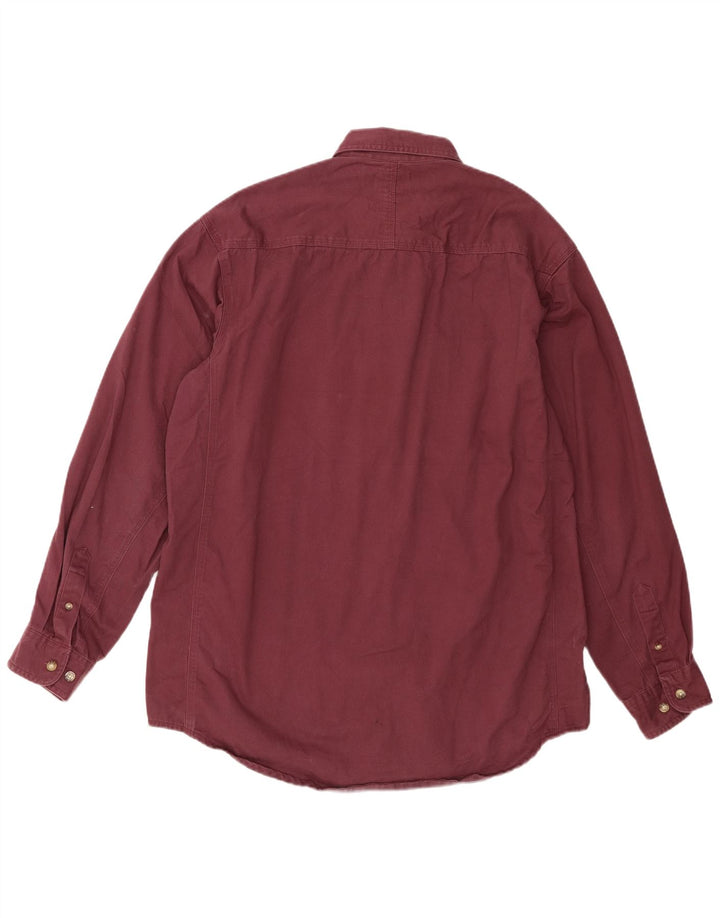 Camisa Wrangler Hombre Grande Algodón Burdeos