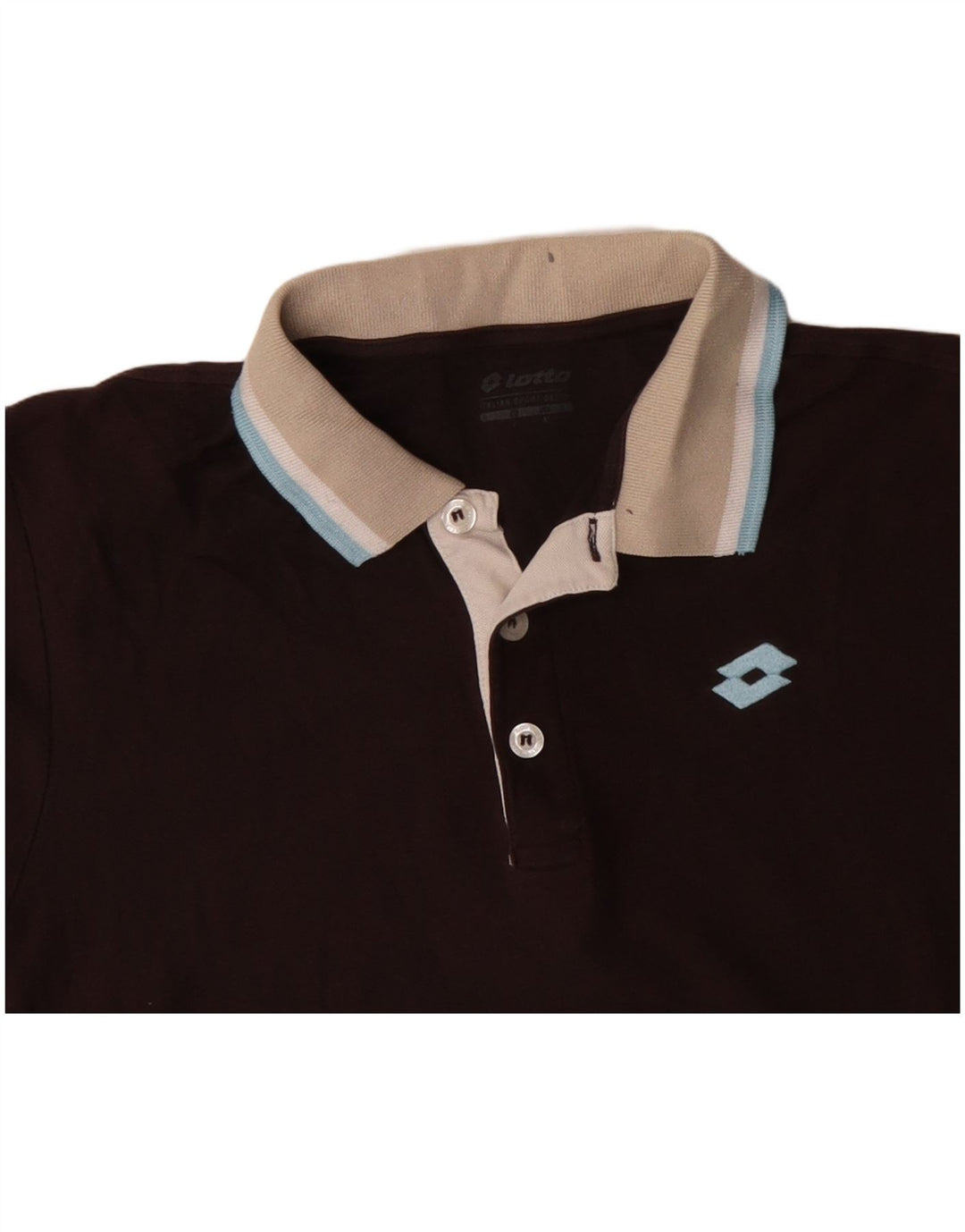 LOTTO Polo Hombre Grande Marrón Algodón