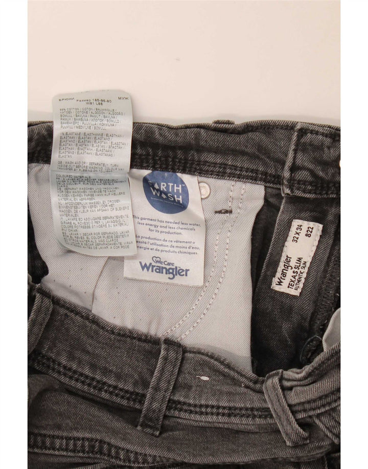 Wrangler Vaqueros ajustados Texas para hombre W32 L34 Algodón gris