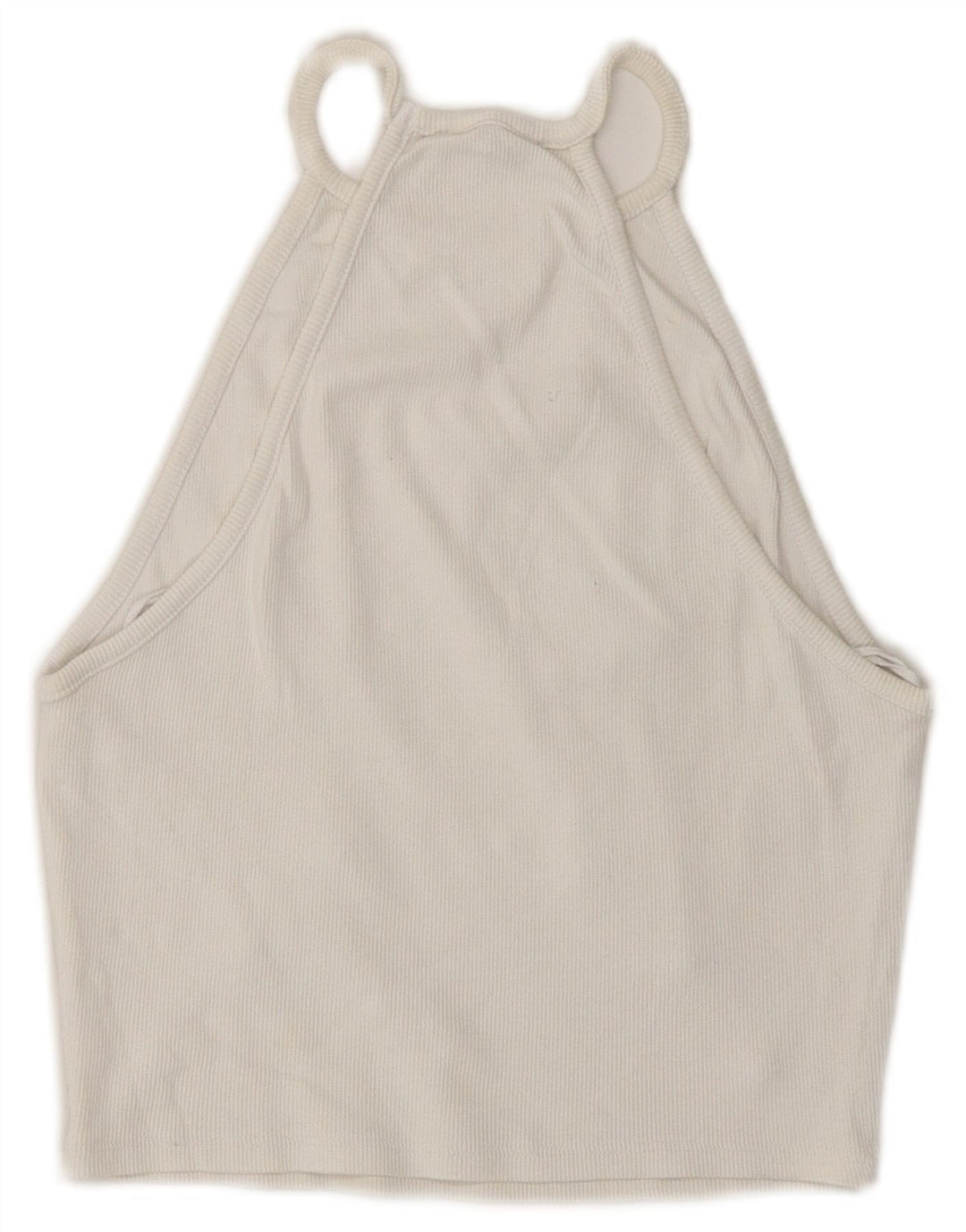 Zara Mujer Crop Halter Top UK 8 Small Blanco