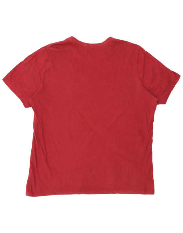 Camiseta Nike Hombre Top Large Borgoña Algodón
