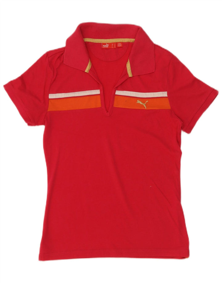 Puma Polo para mujer UK 12 Medium Pink Colourblock