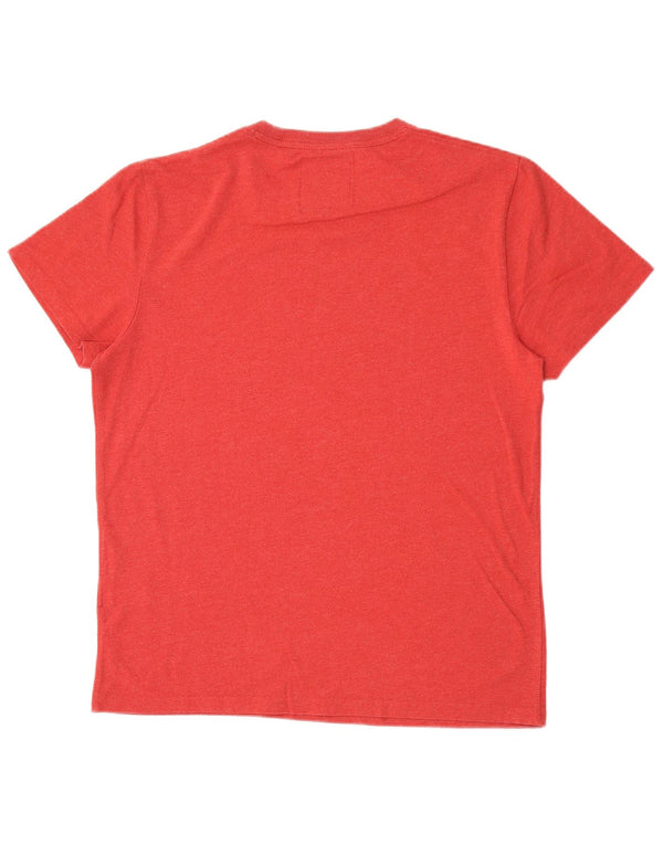 Superdry Hombre Camiseta Gráfica Top XL Algodón Rojo