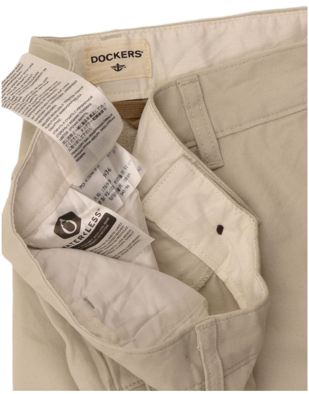 Dockers Pantalones cortos tipo cargo para hombre W36 Large Beige Cotton