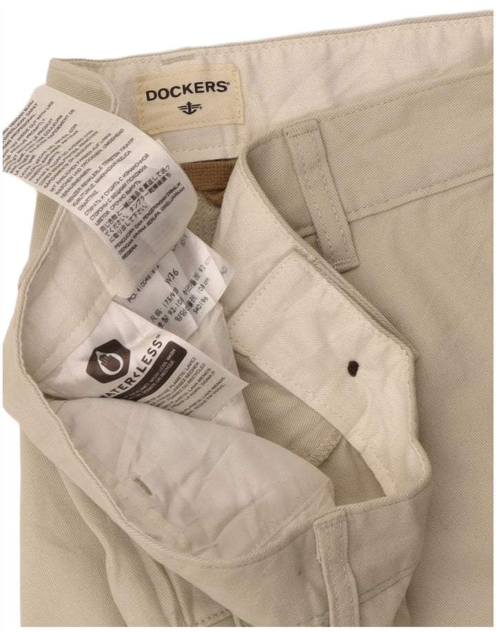 Dockers Pantalones cortos tipo cargo para hombre W36 Large Beige Cotton