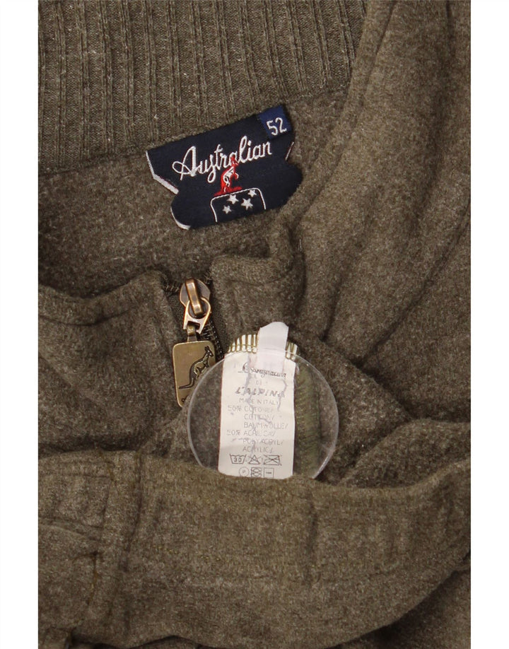 AUSTRALIAN L'ALPINA Chaqueta superior de chándal para hombre IT 52 Algodón caqui grande