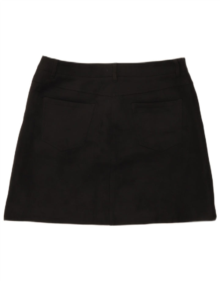 Marks & Spencer Minifalda para mujer UK 14 Large W32 Poliéster negro