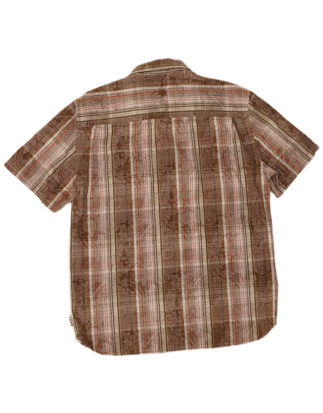 Camisa de manga corta para hombre Fat Face de algodón a cuadros en marrón medio