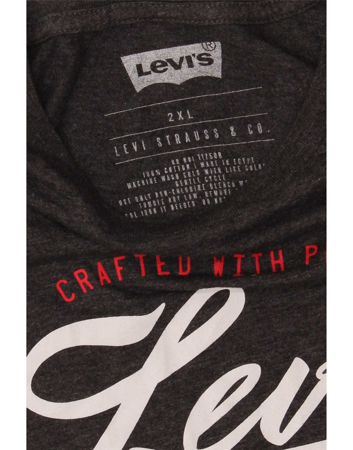 Levi's Camiseta gráfica para hombre Top 2XL Algodón gris