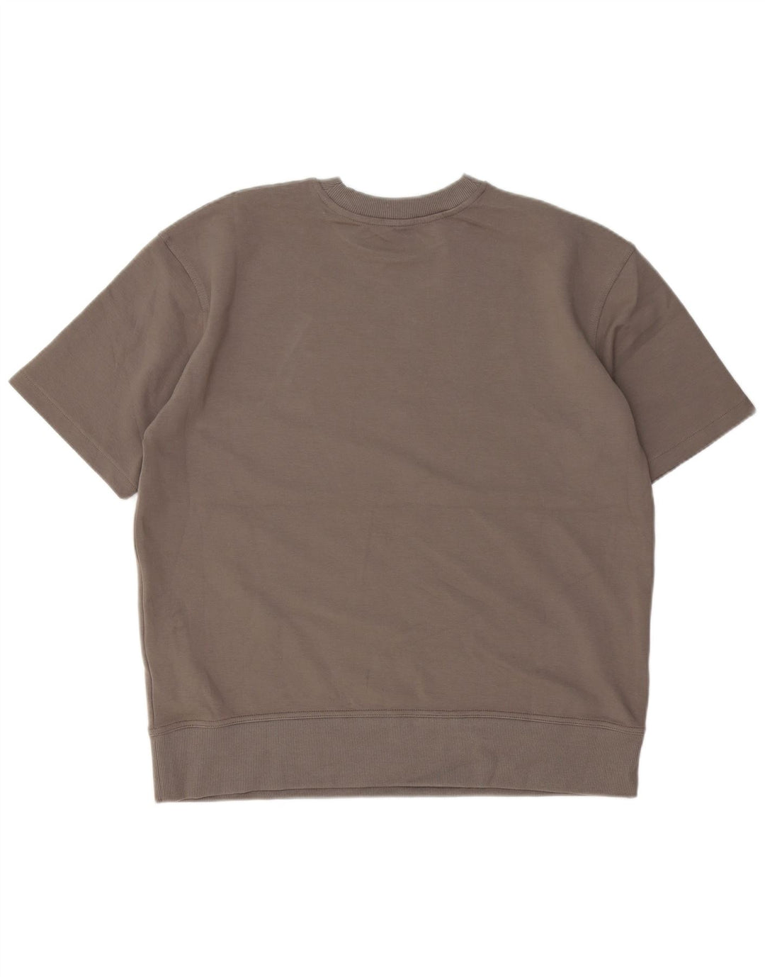 Zara Sudadera extragrande de manga corta para mujer, talla 44, color gris medio