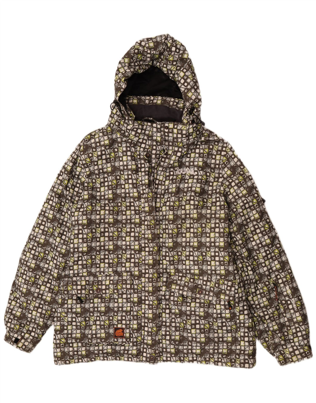 Iguana Chaqueta cortavientos con capucha para mujer EU 46 XL Multicolor Geométrico
