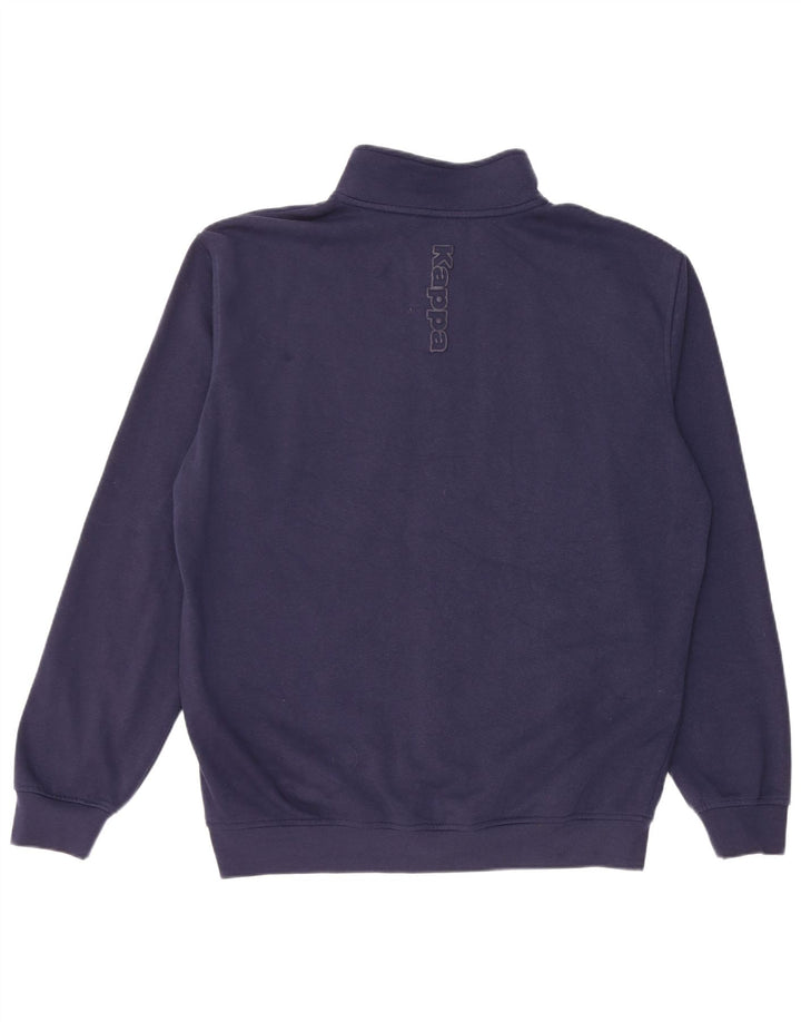 Kappa Hombre Chándal Top Chaqueta 2XL Azul Marino Algodón