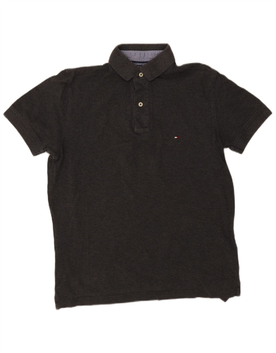 Polo Tommy Hilfiger para hombre de algodón gris pequeño