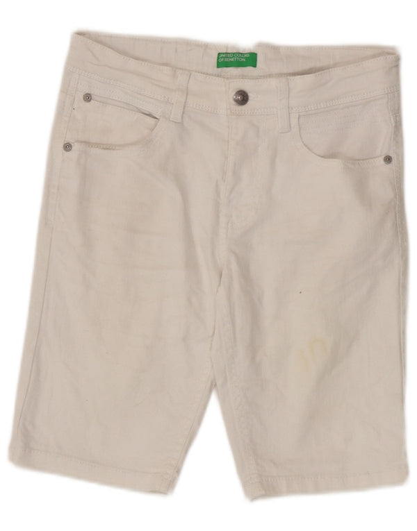 Benetton Shorts Vaqueros Niña 10-11 Años XL W28 Blanco Algodón