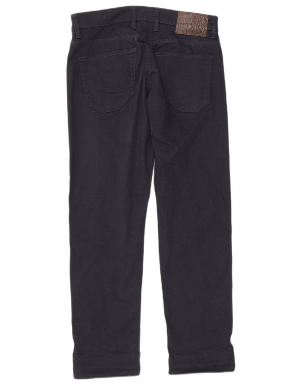 SIVIGLIA Pantalones casuales rectos para hombre W32 L29 Algodón azul marino