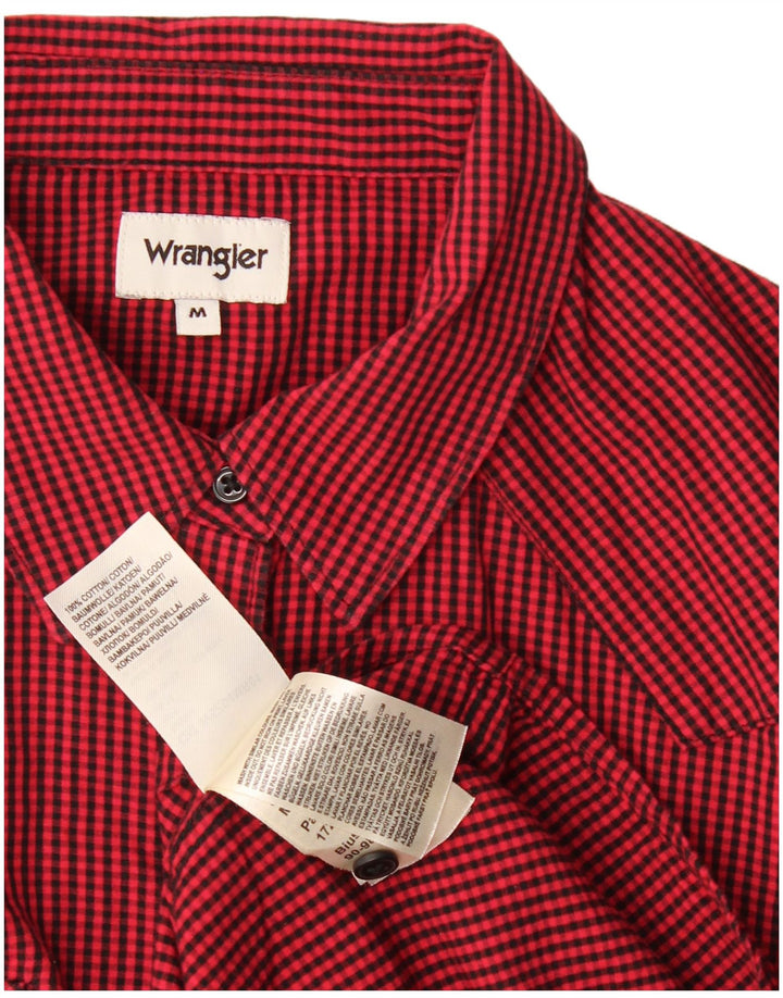 Wrangler Camisa Western De Algodón A Cuadros Rojo Medio Para Hombre