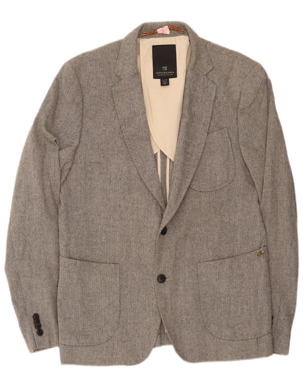Scotch & Soda Chaqueta tipo blazer con 2 botones para hombre IT 50 Large Grey