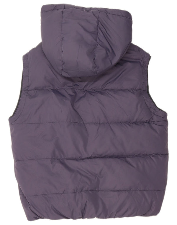 Jack Wills Chaleco acolchado con capucha para mujer UK 44 Large Nylon azul marino