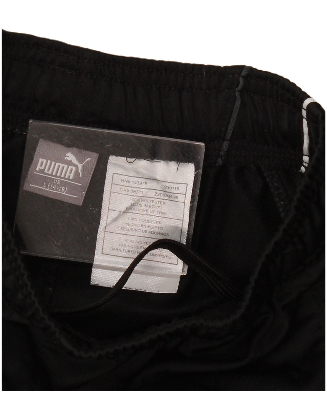 PUMA Pantalones de chándal para niño 11-12 años Grande Negro Poliéster