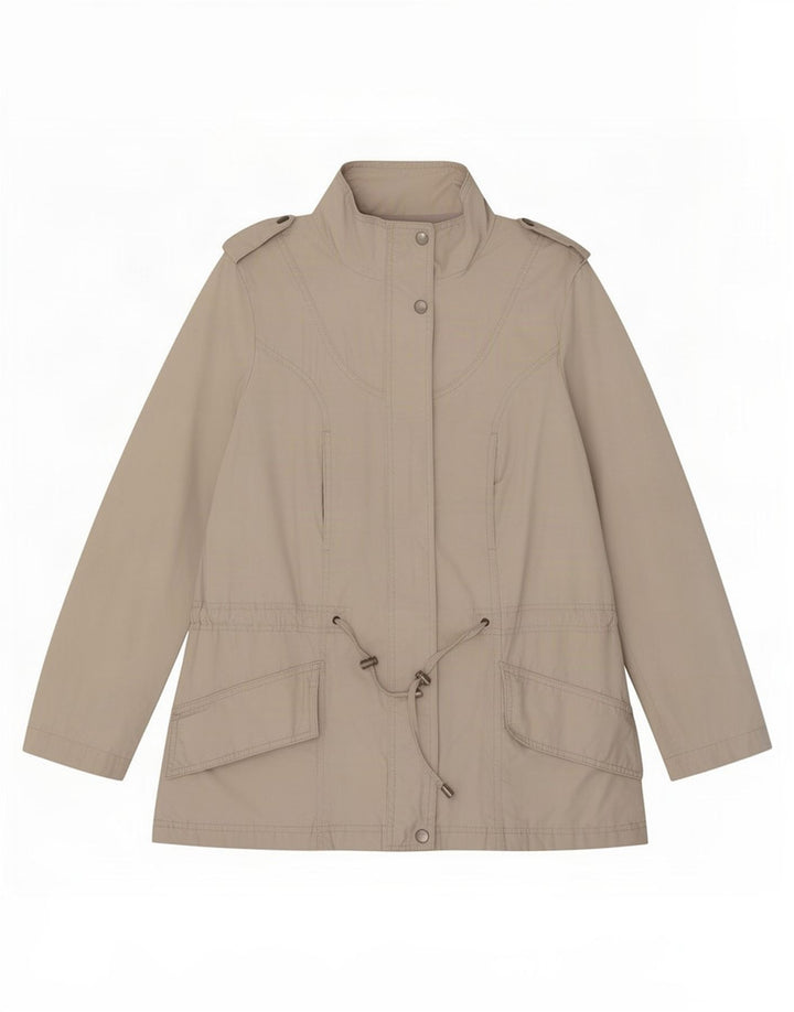 Zara Mujer Chaqueta Militar UK 12 Medium Beige