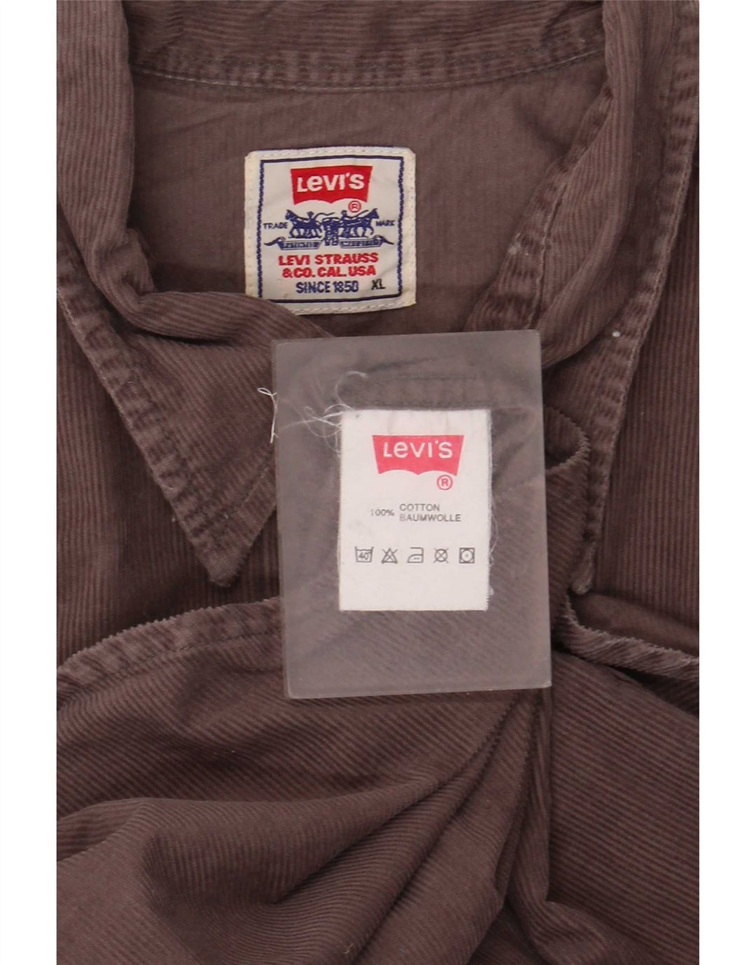 Levi's Camisa De Pana Para Hombre XL Algodón Marrón