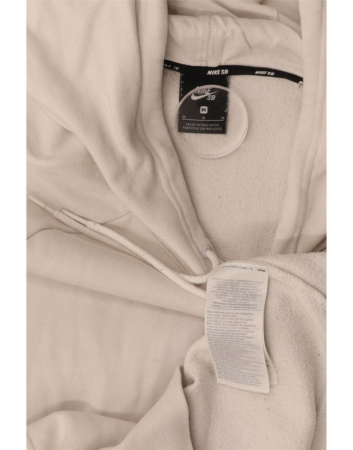 NIKE Sudadera con capucha gráfica para hombre, jersey de algodón blanco mediano