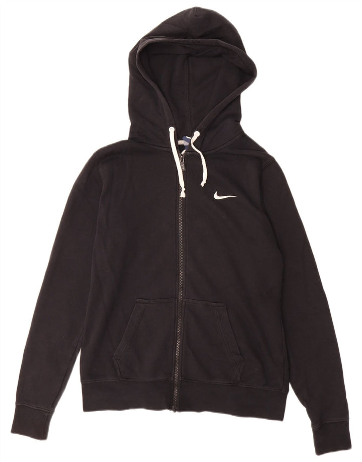 NIKE Sudadera con capucha y cremallera para mujer UK 46 Grande Algodón negro