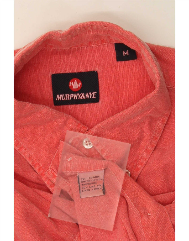 Murphy & Nye Camisa de manga corta para hombre Algodón rojo medio