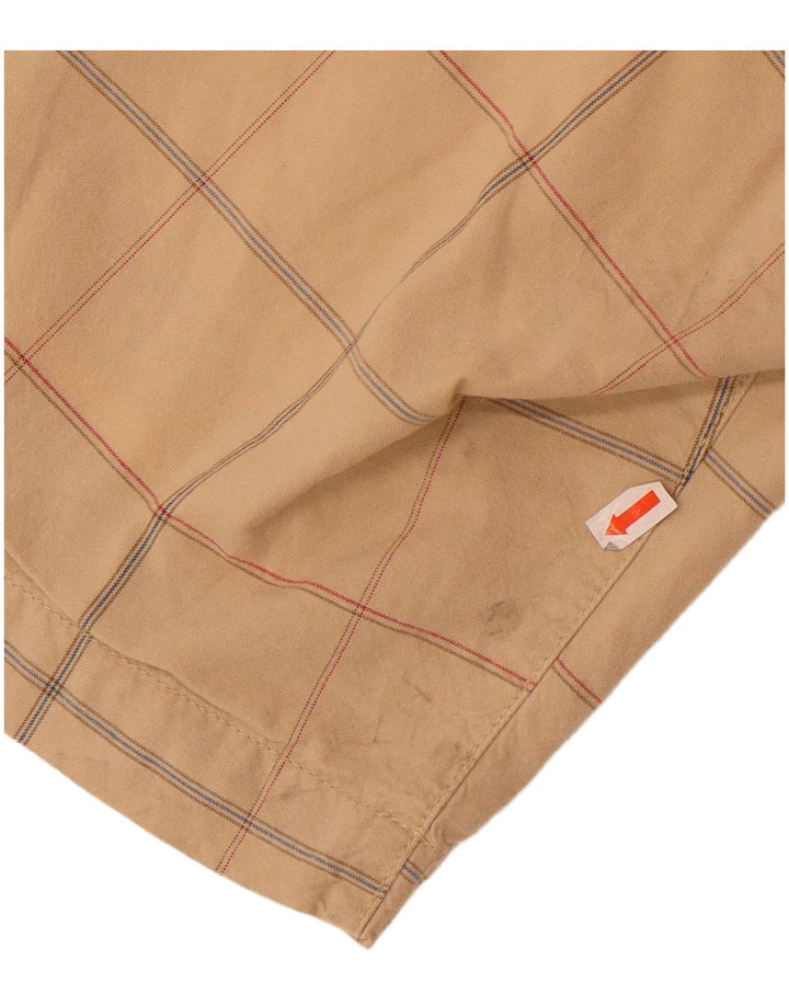 Pantalones cortos chinos Converse para hombre medianos W32 algodón a cuadros beige