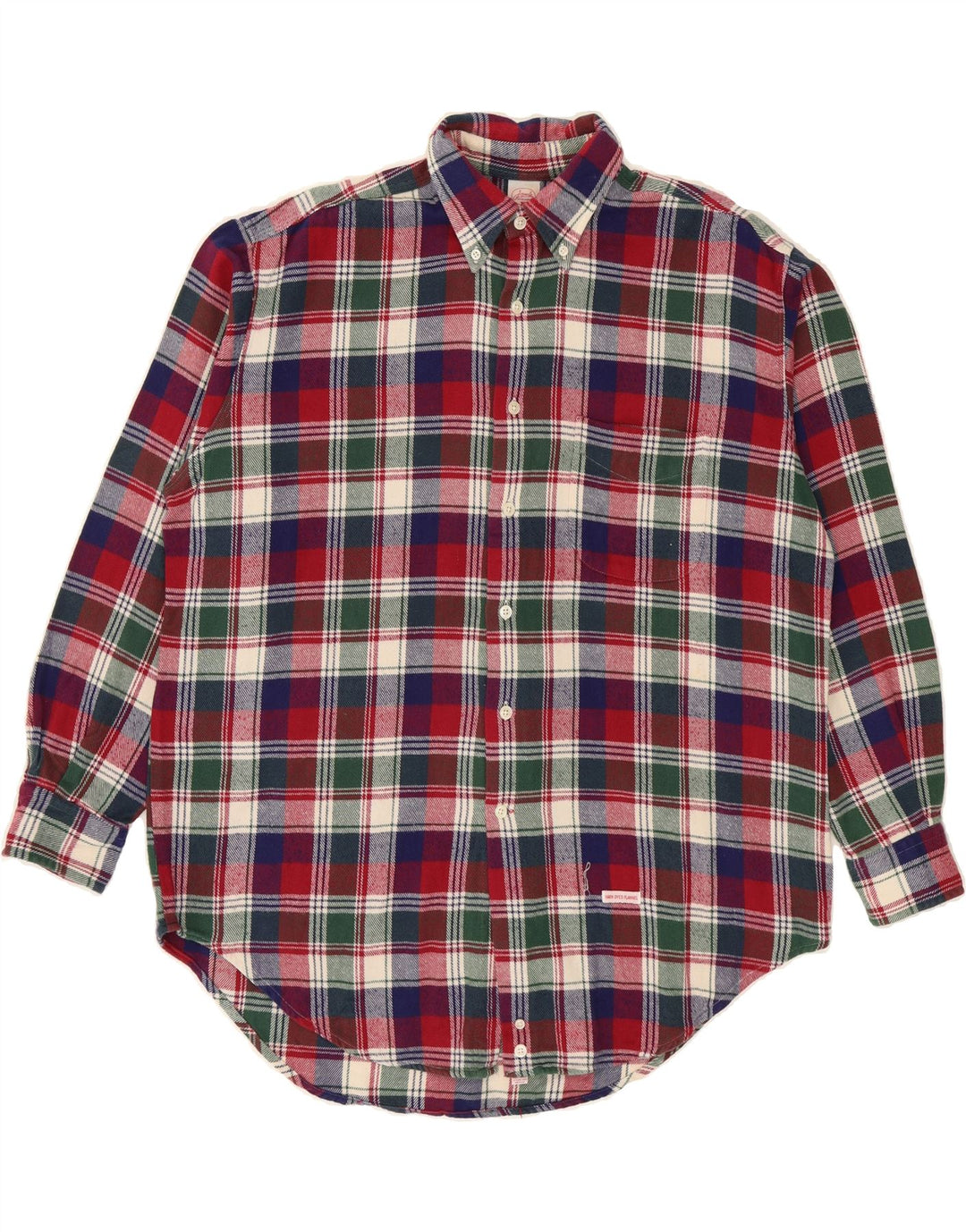VINTAGE Mens Flannel Shirt Size 16 41 Large Multicoloured Check Cotton Vintage Vintage and Second-Hand Vintage from Messina Hembry 
