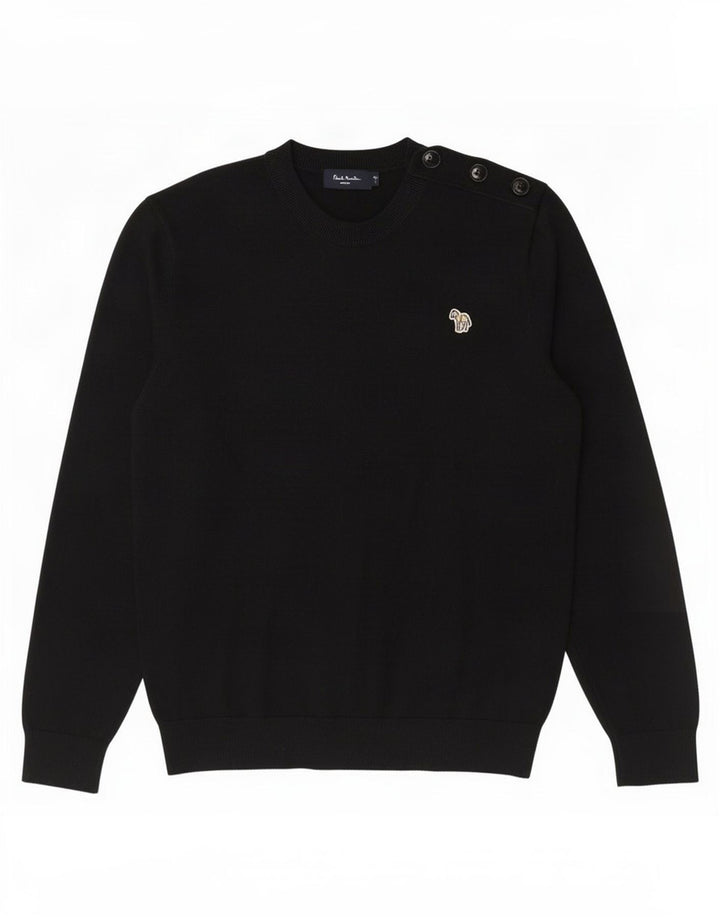 Paul Smith - Jersey de cuello redondo para hombre, talla grande, algodón negro