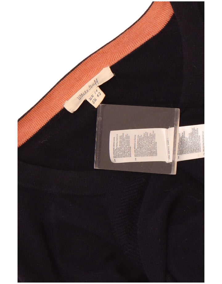 Cárdigan corto para mujer de White Stuff, talla 40, talla grande, de lana azul marino