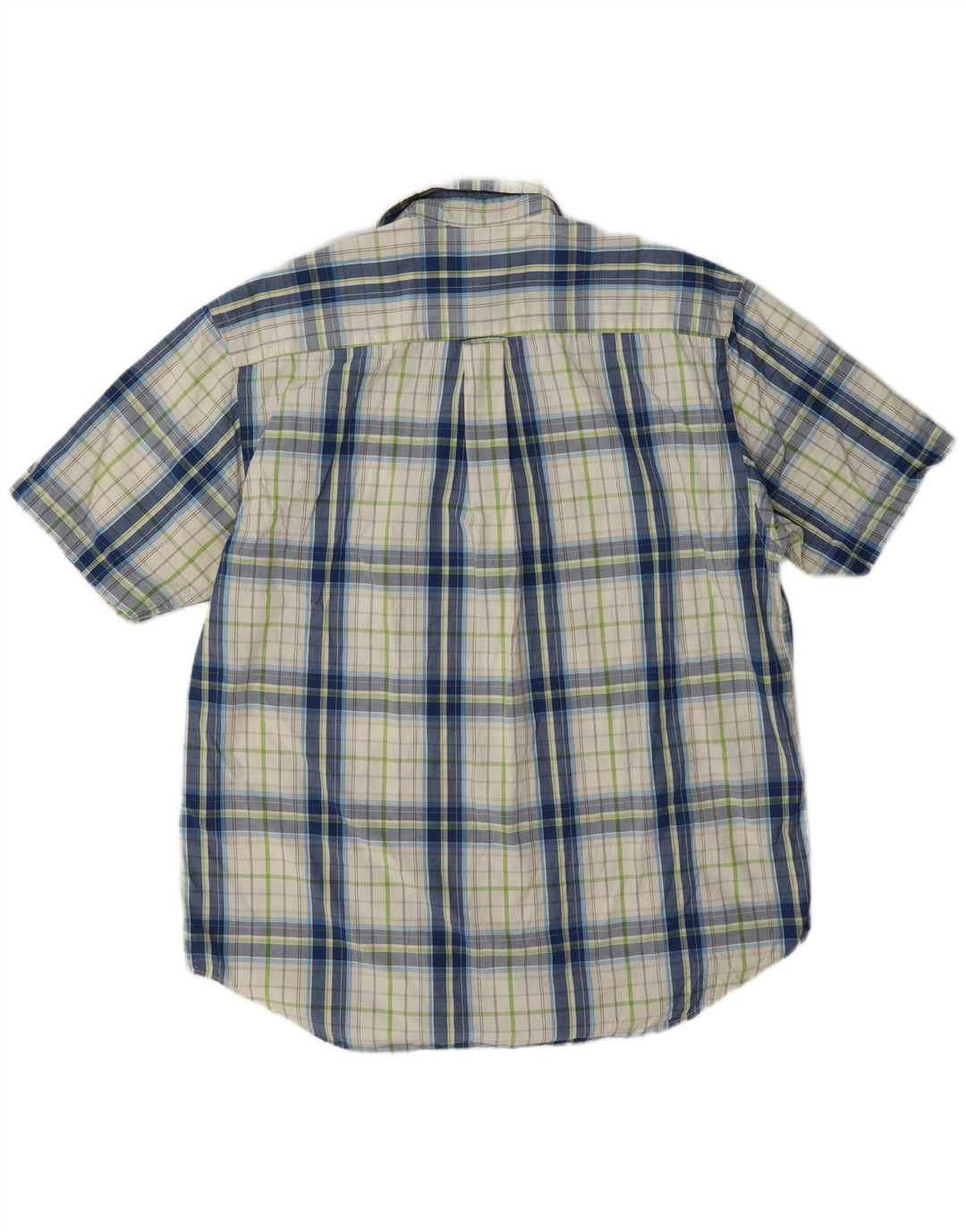Nautica Camisa De Manga Corta Para Hombre De Algodón Con Cuadros Multicolores Grandes