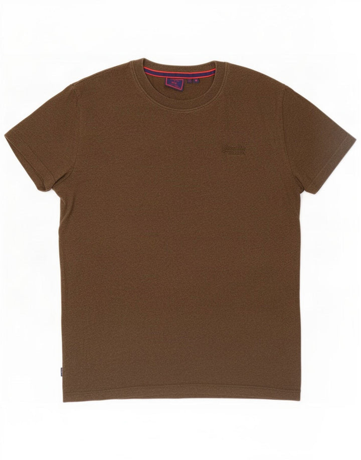 Superdry Camiseta para Hombre Top Medium Khaki Cotton