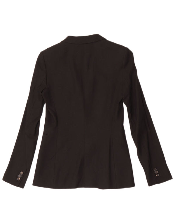 MASSIMO DUTTI Chaqueta Blazer de 1 Botón para Mujer EU 34 XS Lana Negra