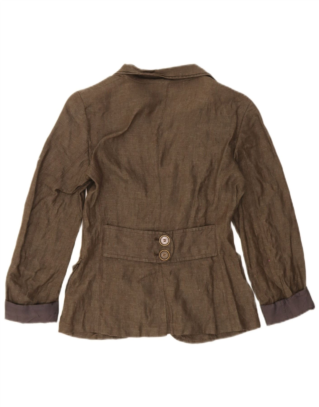 Max & Co. Chaqueta tipo blazer de 2 botones para mujer UK 6 XS Lino marrón
