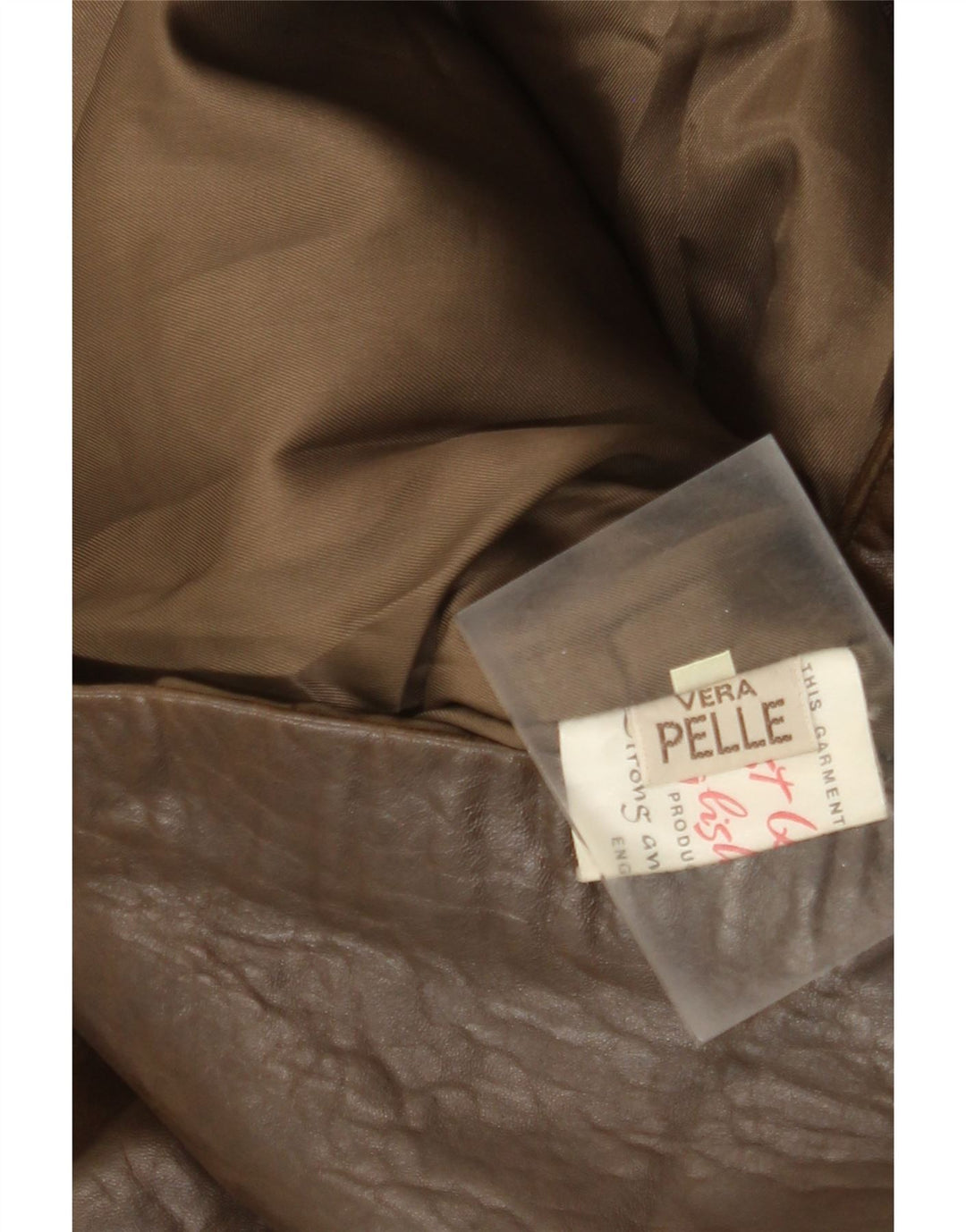 Abrigo de cuero vintage para mujer IT 42 Cuero marrón medio