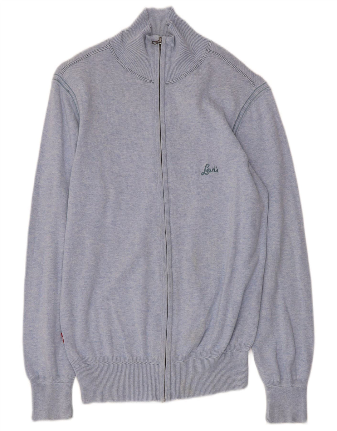 LEVI'S Cárdigan para mujer, talla 10, algodón azul pequeño