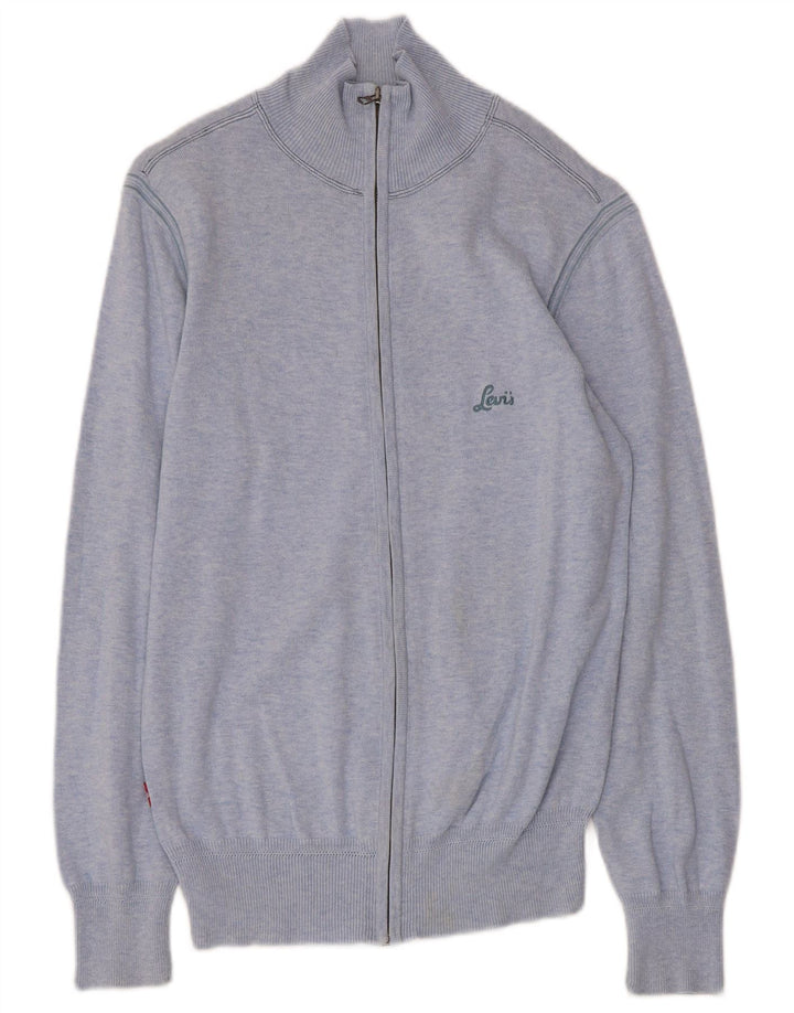 LEVI'S Cárdigan para mujer, talla 10, algodón azul pequeño
