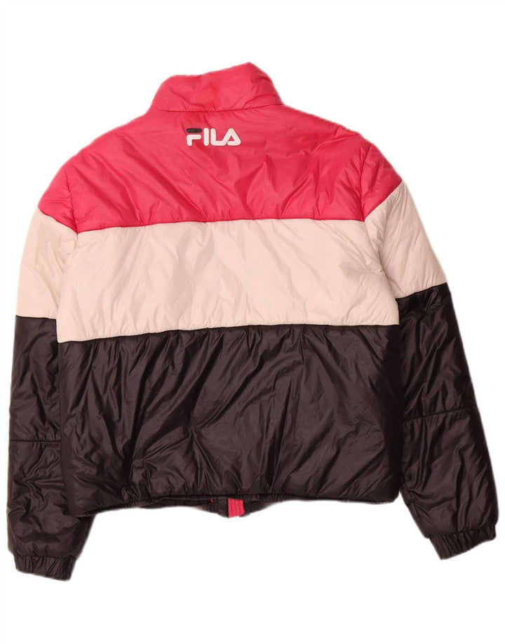 Fila Chaqueta acolchada para mujer UK 40 Grande Poliéster con bloques de color multicolor
