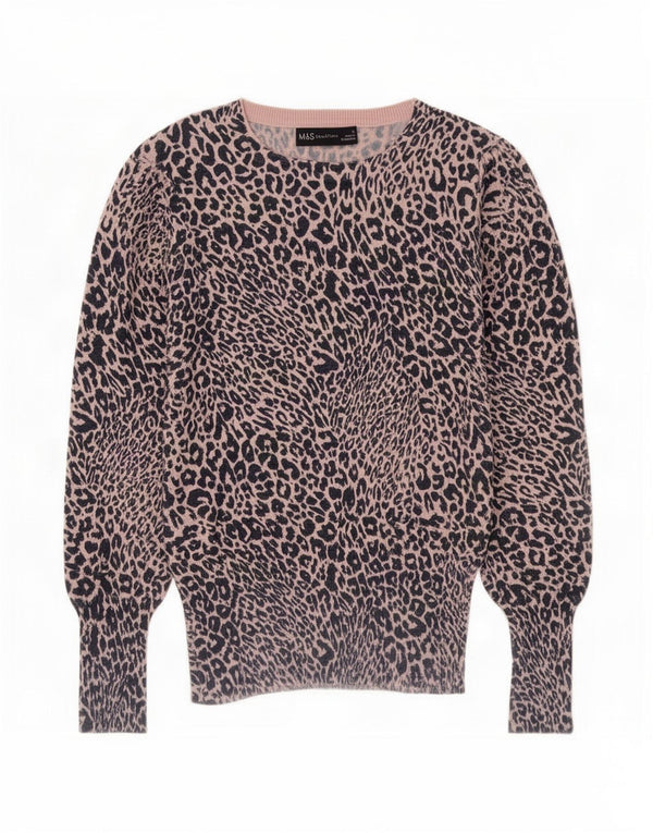 Marks & Spencer Jersey con Cuello Barco para Mujer UK 10 Small Pink