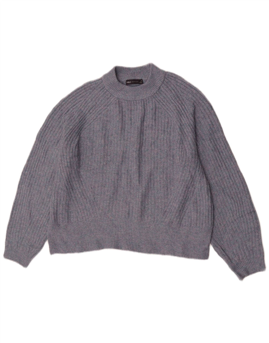 Marks & Spencer - Jersey de cuello redondo para mujer, talla 40, tamaño mediano, azul marino