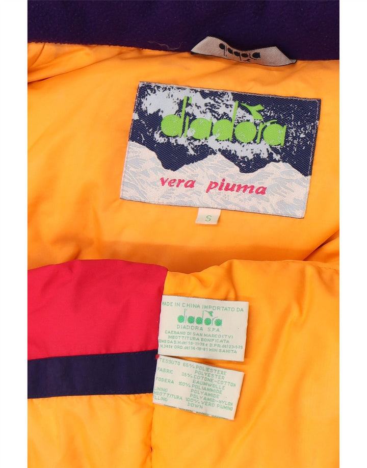 Diadora Chaqueta acolchada holgada para hombre ES 36 Small Rojo Colorblock Poliéster