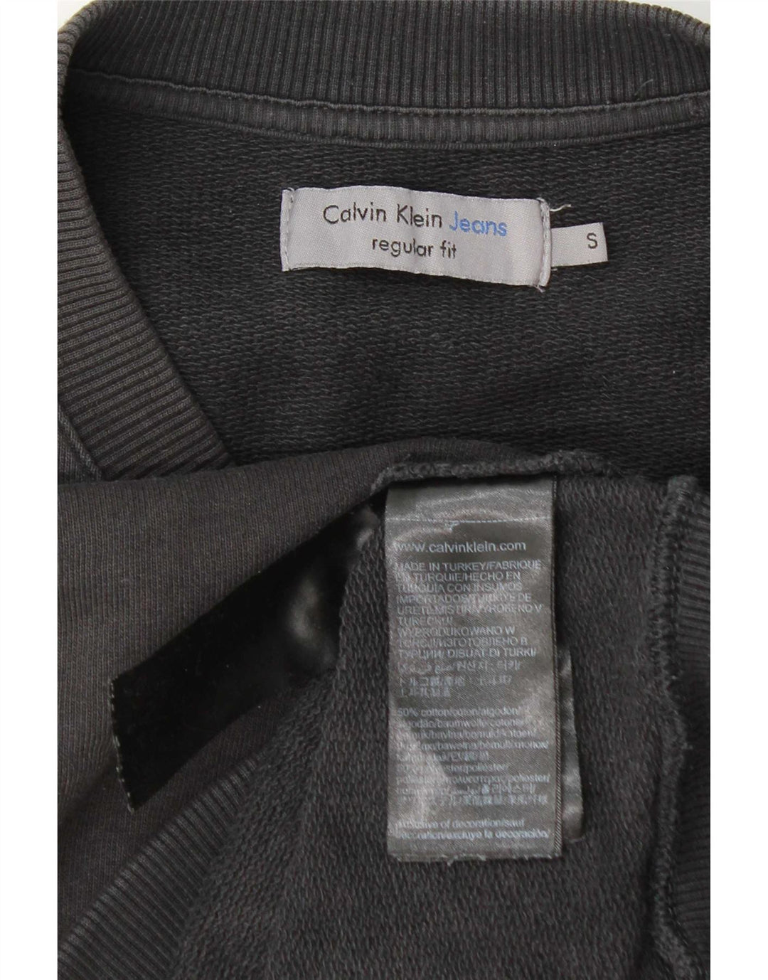Calvin Klein Jeans Hombre Regular Fit Sudadera Jersey Pequeño Algodón Gris
