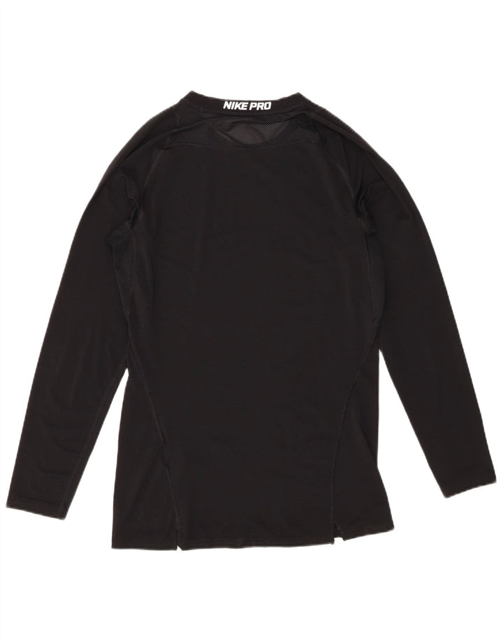 Nike Mujer Dri Fit Top Manga Larga UK 44 Grande Poliéster Negro