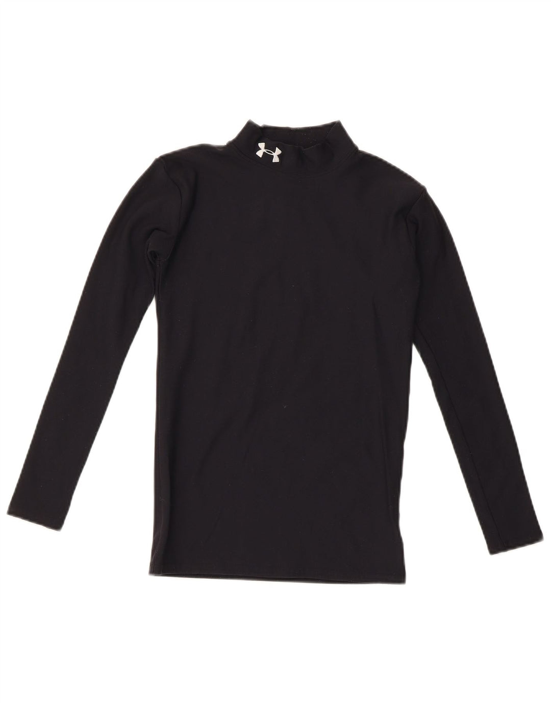 Under Armour Camiseta de manga larga para niños de 11 a 12 años, talla grande, nailon negro