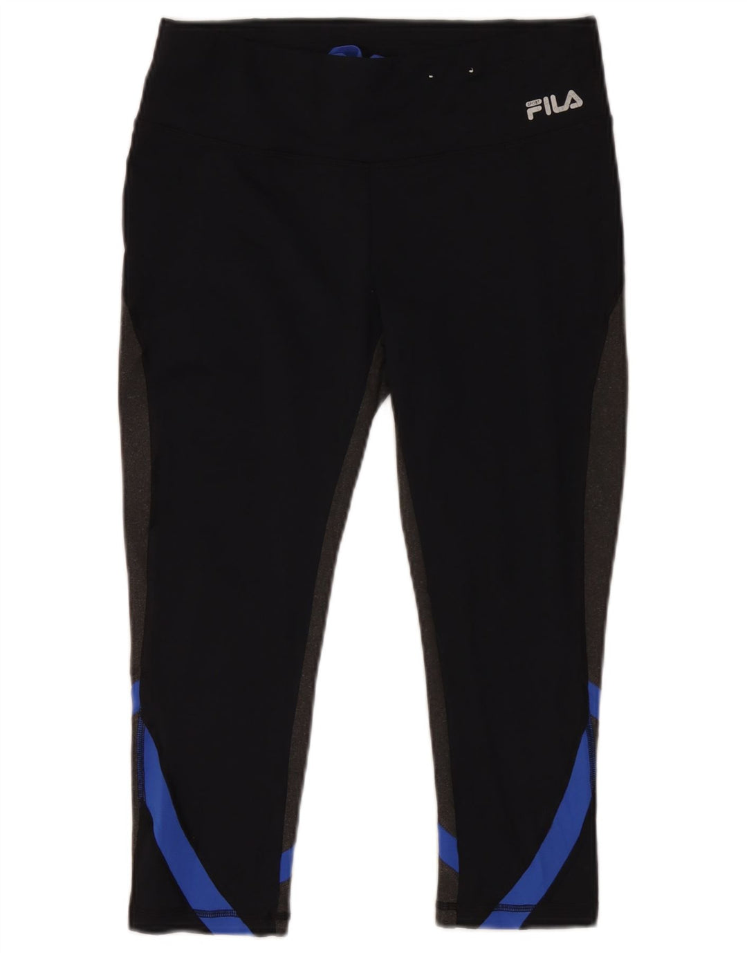 Fila Leggings Capri para mujer UK 44 Poliéster con bloques de color negro mediano