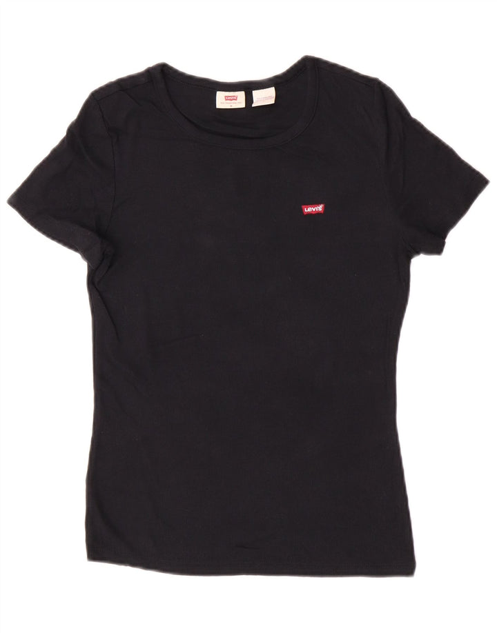 Levi's Camiseta para mujer Top UK 12 Medium Black Cotton